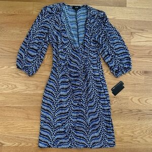 AGB NWT Faux-Wrap V-Neck Dress (S)